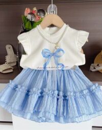 Flutter Sleeve Top & Tulle Skirt Set (1)
